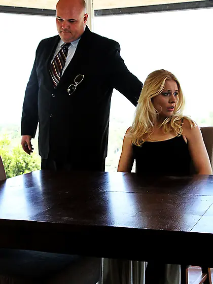 Cute blonde gagged tied