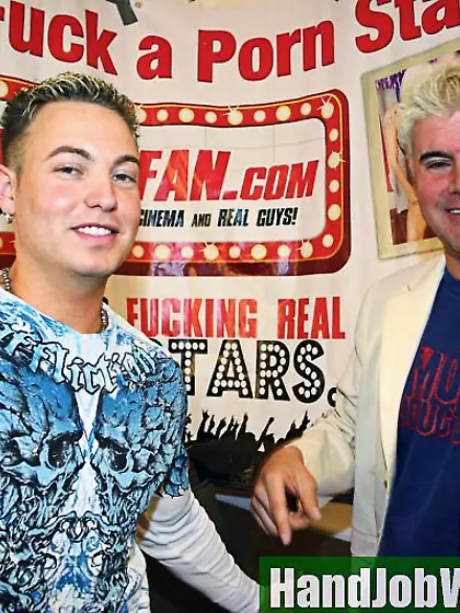 Blonde chick Danica Blue wildly working her hands over the stick