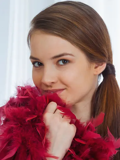 Playful young girl demonstrating her enticing,  aroused pussy Vid