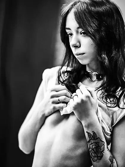 White teen black hair