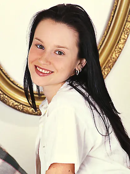 Baring school uniform and ugly panty bratty brunette bimbo Rada