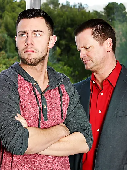 Sexy brunette white robe