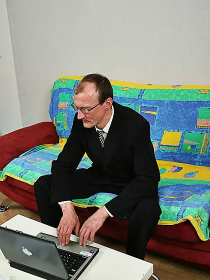 The pigtailed bitch was