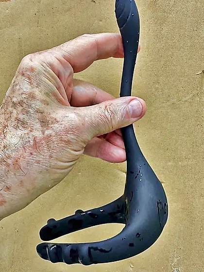 Dual taint prostate vibrator for sounding 20mm