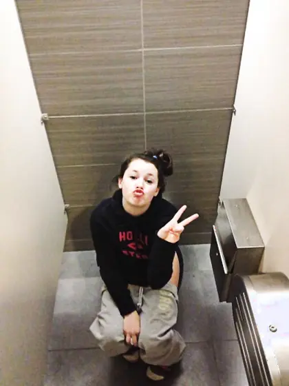 Toilet and pee girls