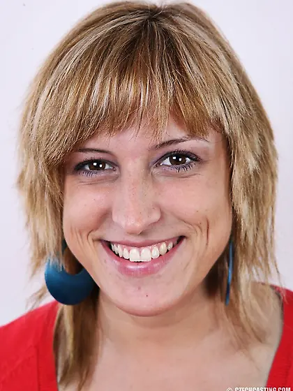 Short hair cute blonde