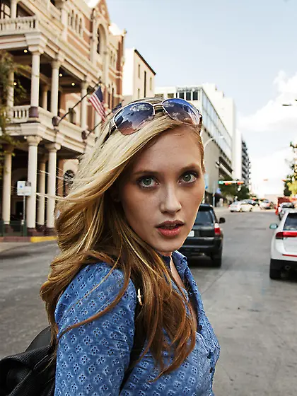 Erotic blonde model white