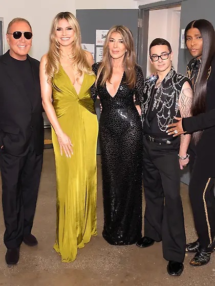 Heidi Klum in a yellow dress