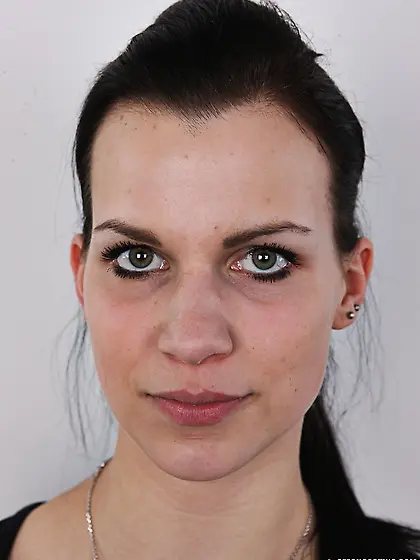 Hot eyes slim brunette