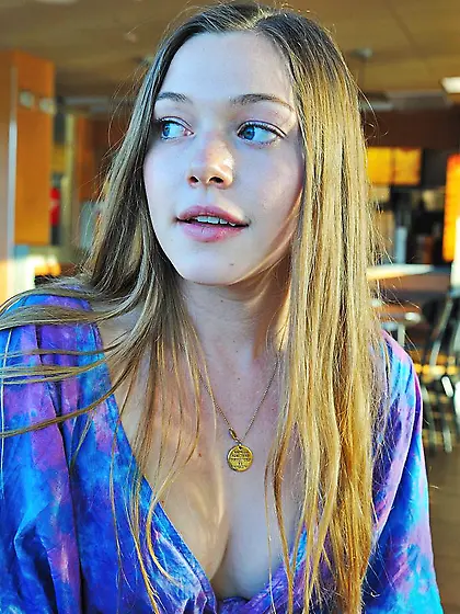 Naughty blonde Aurielle Summers plays with a hula hool and gradu