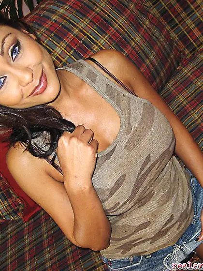 This sleazy brunette whore shows off her round ass and gets nast