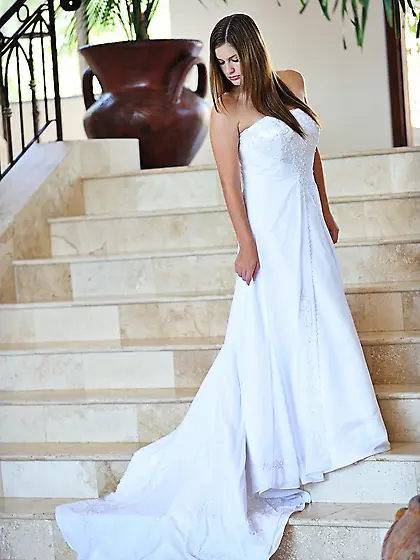 Unbelievable babe stunning white