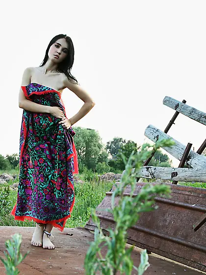 Charming naked teenie