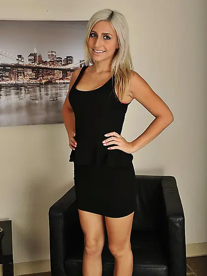 Seducing blonde slut Xandra Sixx is masturbating her amazing sha