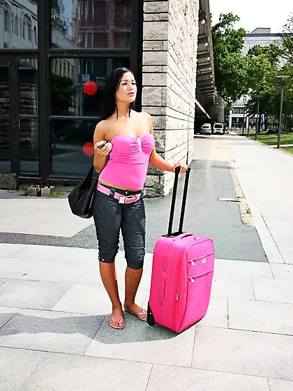 Alluring brunette model Angelica Heart strips her panties and sh