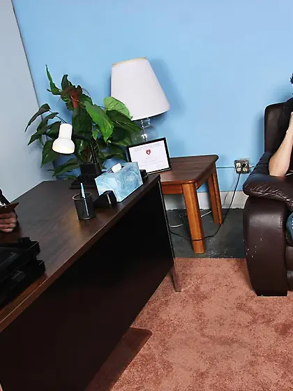 White girl Chayse Evans in hot lingerie is having group fucking