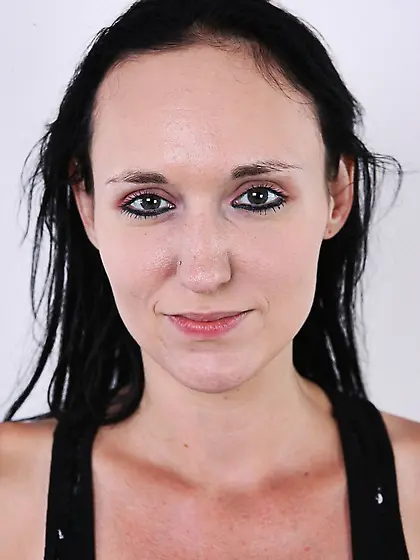 Slim tall black hair