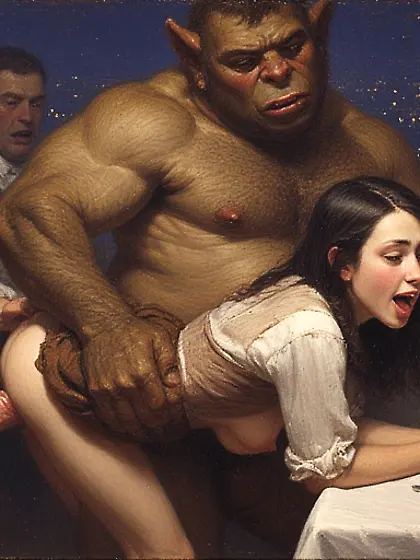 slender girls with orc