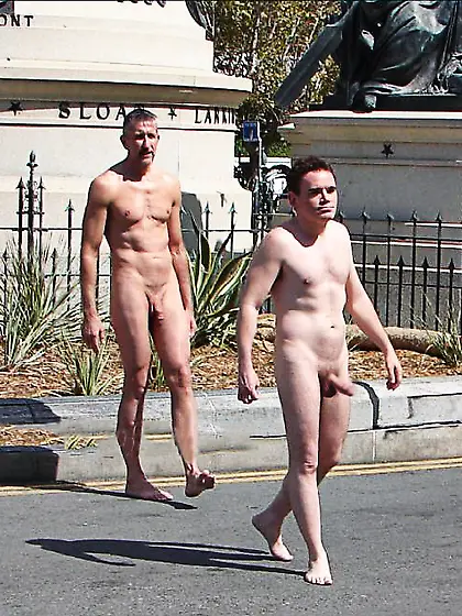 Male exhibitionist showing off his public boner