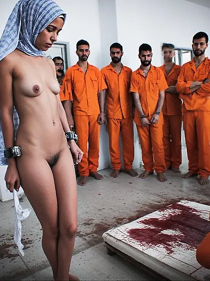 Hijabi girl in Male prison
