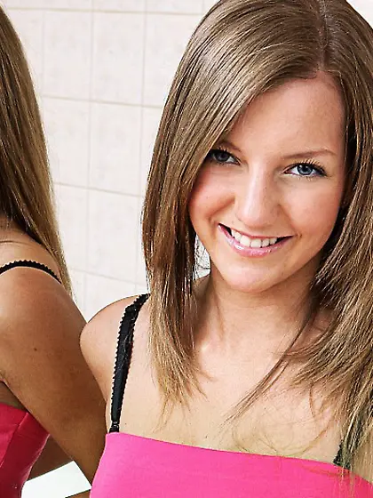 Pretty teen anal dildoing in front of the...