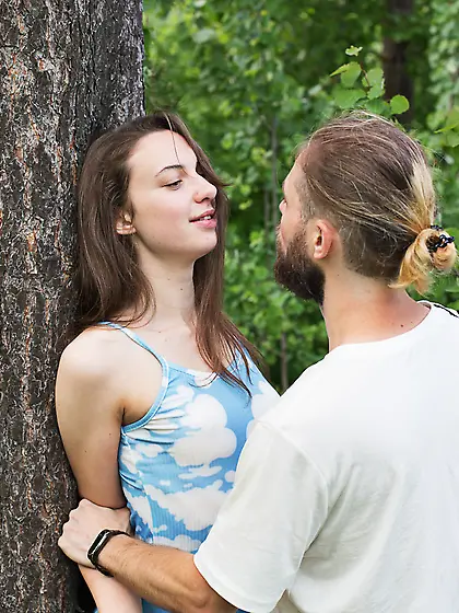 Tatiana A gives a great head and gets fucked in the field