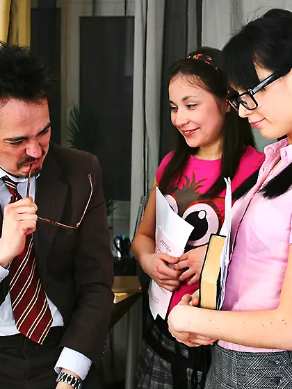 Lucky tricky teacher got