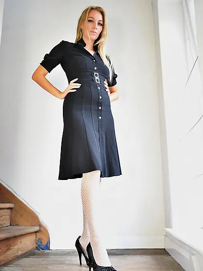 Pretty big titted blonde Hayley-Marie Coppin is taking off every