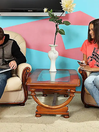 Lizzie entertains herself with