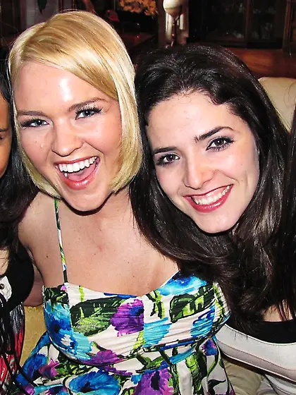 Capri Cavalli and her friends sucks dude's cock and put it betwe