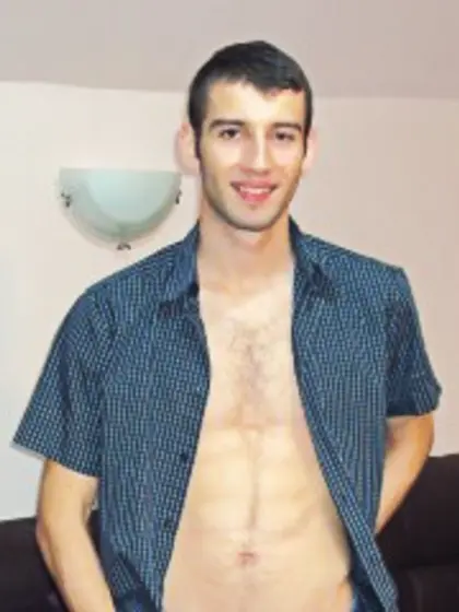 Brunette Young Man Eros Vibrator.