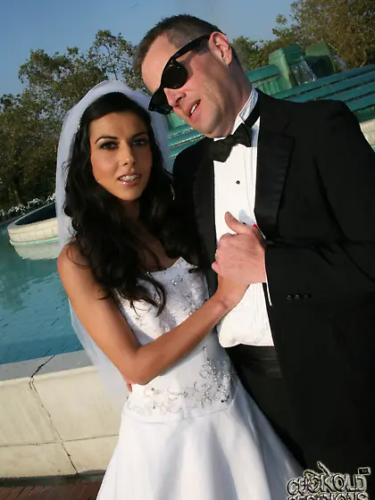 Lou Charmelle fucks a black man in front of her cuckold husband