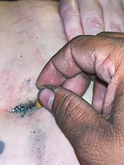 Piggy ashtray and human punching bag session