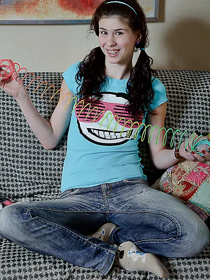 Cute teen sucks a big cock and gets fucked