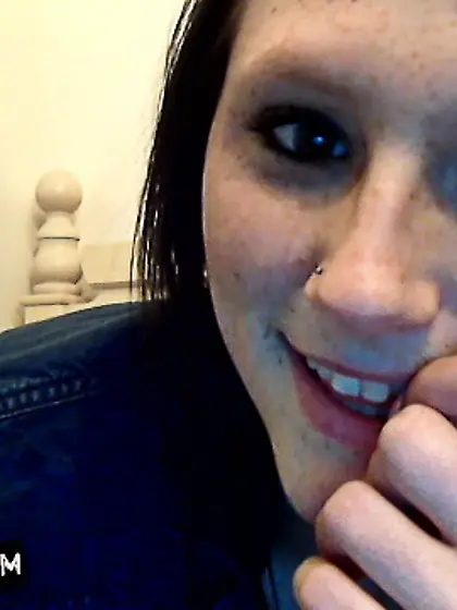 Live cam is shooting hot brunette chick Freckles exposing soft t