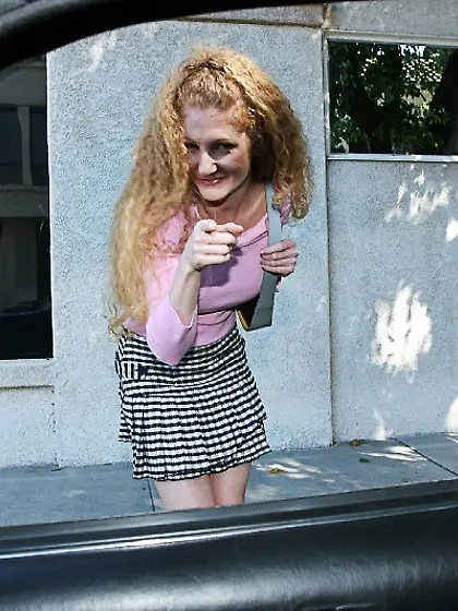 Annie Body takes her mini skirt off in the car and blows her lov