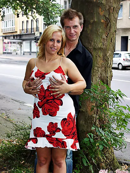 Lucky senior inserting penis