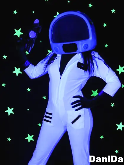 Cute space brunette white