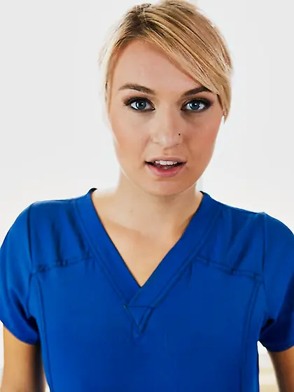 Sexy blonde deep ocean