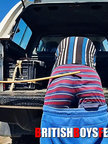 a series of slaps on the hood and back of the car