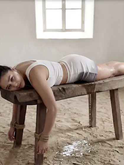 dolcett,  tied,  latina,  self wetting,  urination,  pe