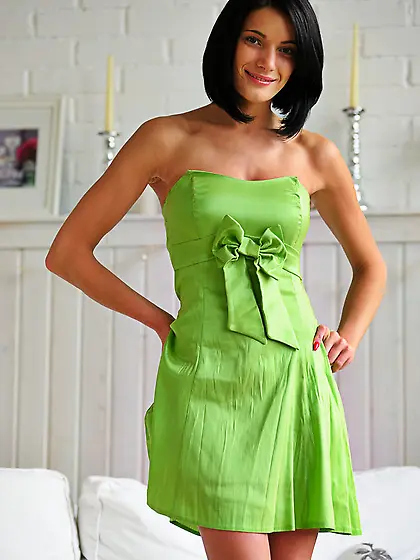 Dark haired great legs