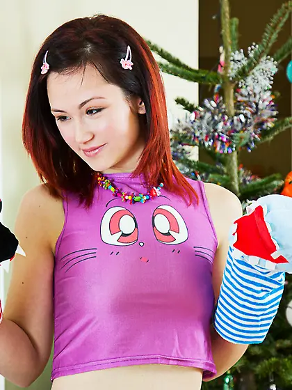 Lewd redhead hot red