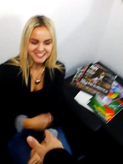 Blonde freshie black vest