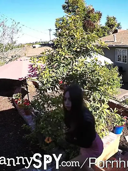 Skinny young nanny gagged