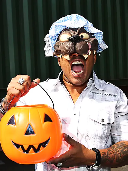 It's time for some freaky cosplay fun,  big bad wolf with a