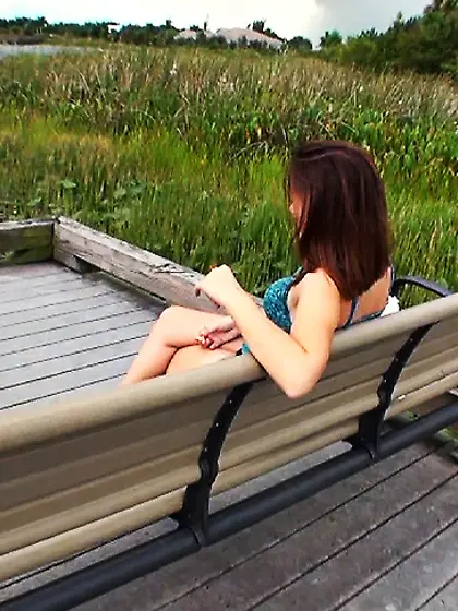 When the cutie went out for a walk,  she didn't suspect she