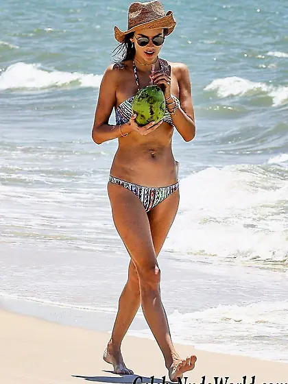 Alessandra Ambrosio Wearing A Bikini In Florianopolis,  Brazil