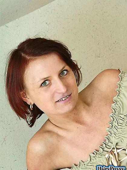 Mature brunette sheds white
