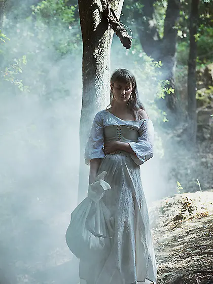 Horny chick Vex Ashley pleasuring her lover in the woods